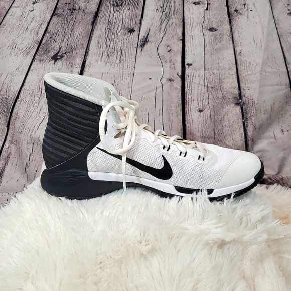 Nike Women's Prime Hype DF 2016 White and Black High-Top Shoes Size 8.5 EUC - Picture 4 of 10